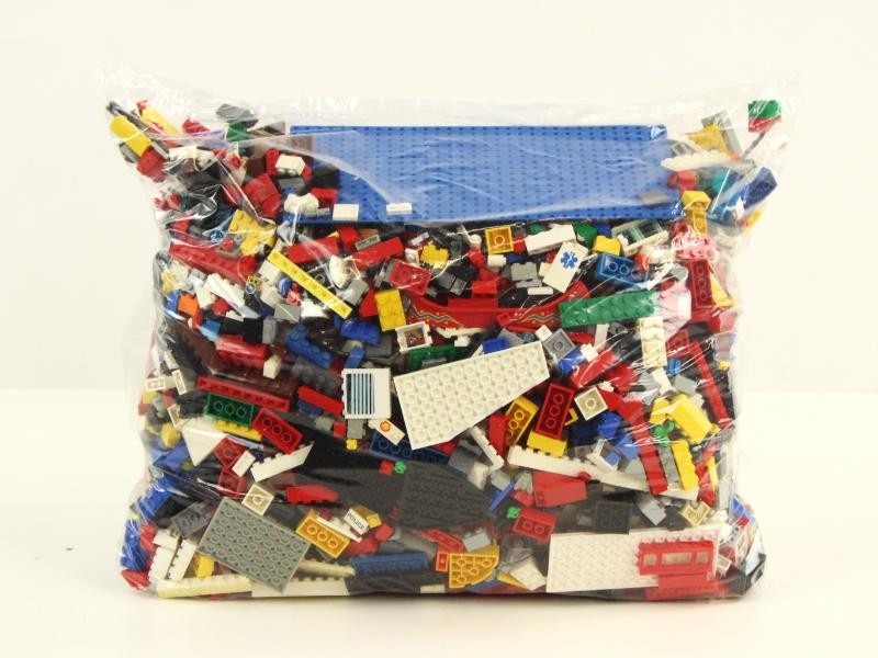 Zak met losse lego bouwsteentjes - gemengde mix van 5 kilo