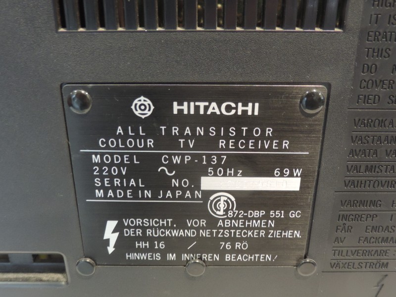 TV ontvanger Hitachi