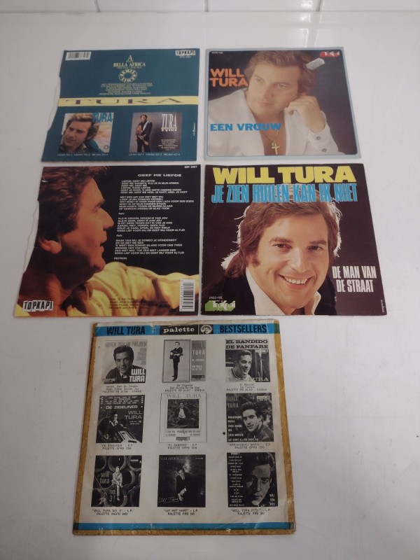 Verzameling vinyl singles Will Tura