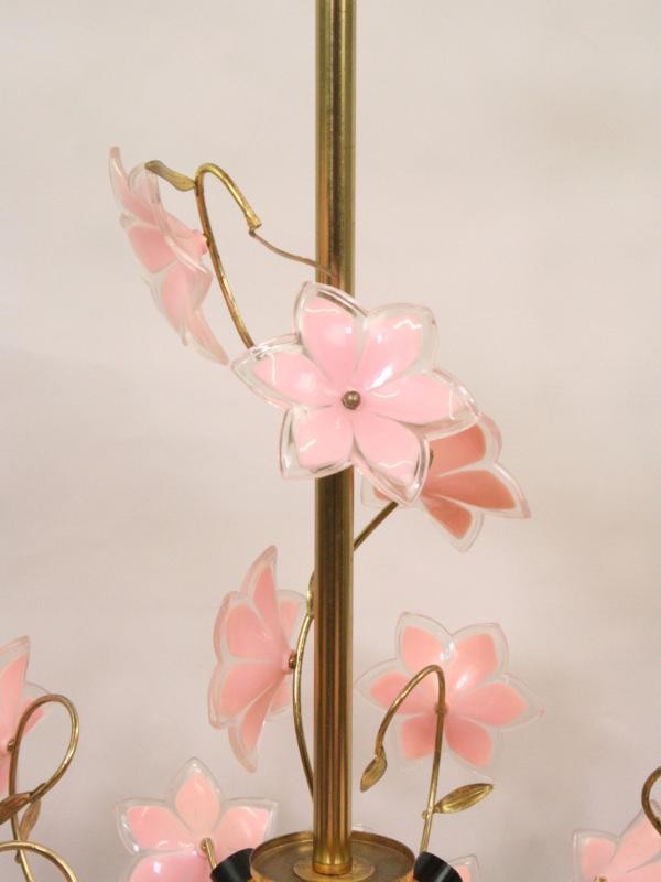 Florale hanglamp in Hollywood Regencystijl