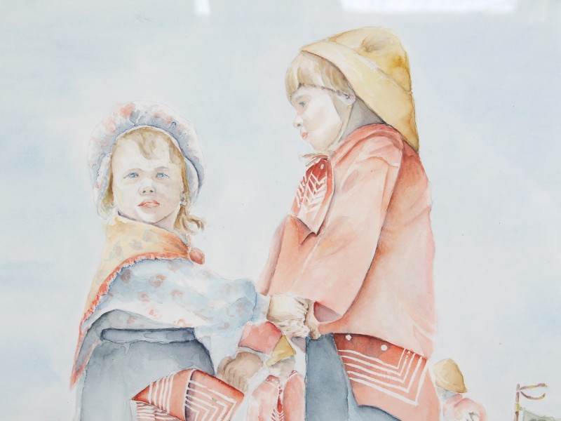 Aquarel Fisherman's kids