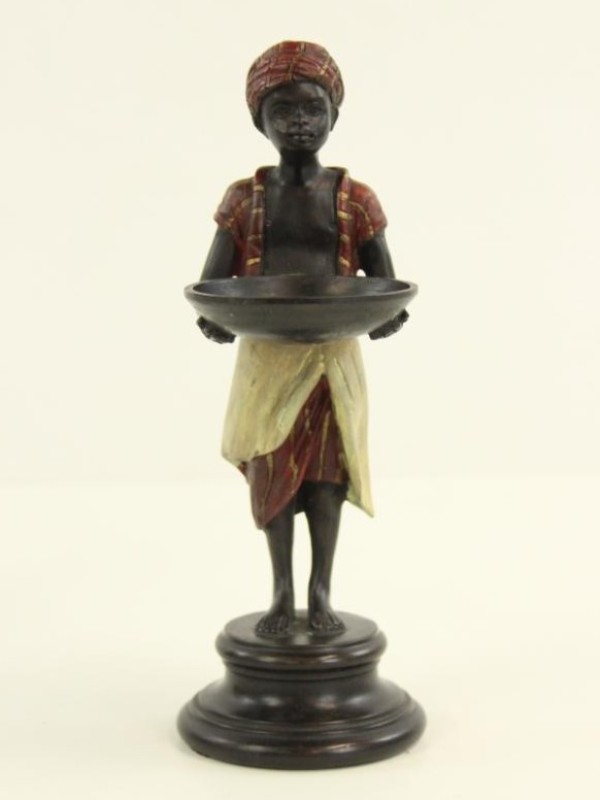 Koppel bronzen blackamoor figuren