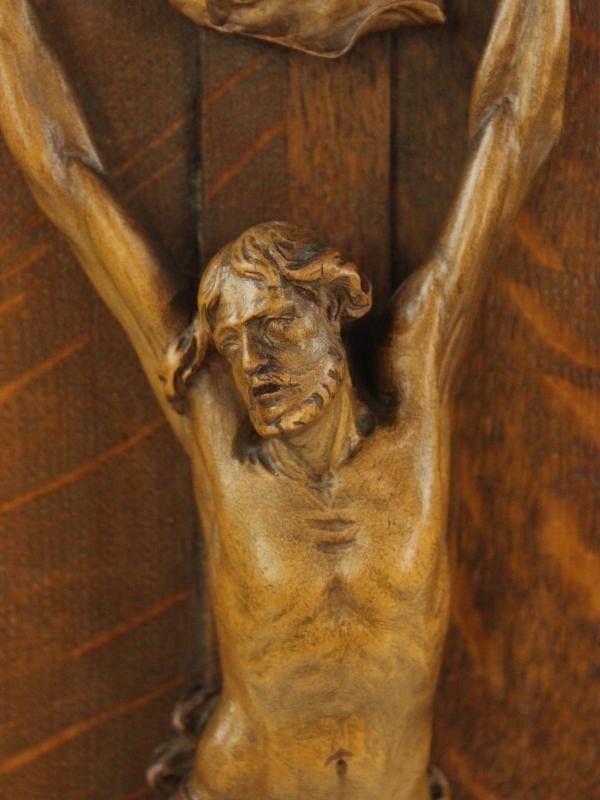 Jezus aan het kruis (3D), vintage, knappe houten plaat (handwerk)