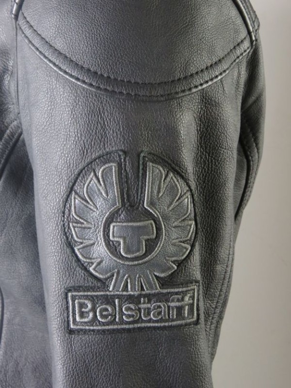 Damens lederen padded motor jacket van Belstaff maat 44 (S)