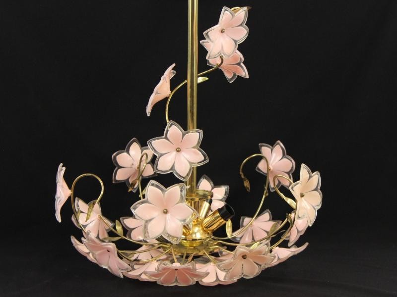 Florale hanglamp in Hollywood Regencystijl