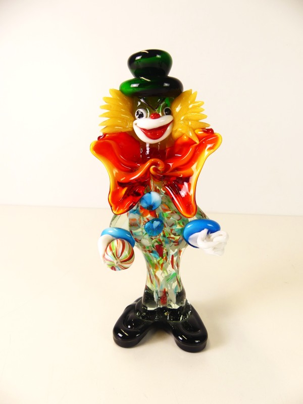 Lot clowns glazen beeldjes - Murano