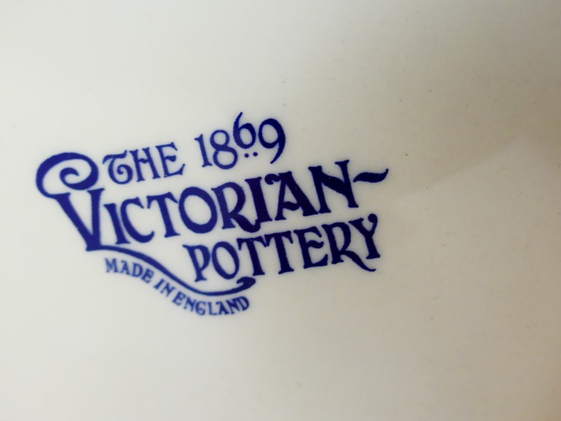 Vintage Victoriaanse aardewerk bewaarpotten