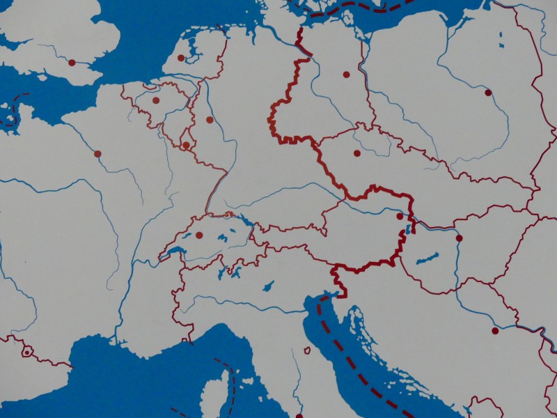 Vintage – 3 staatkundige schoolkaarten van Europa
