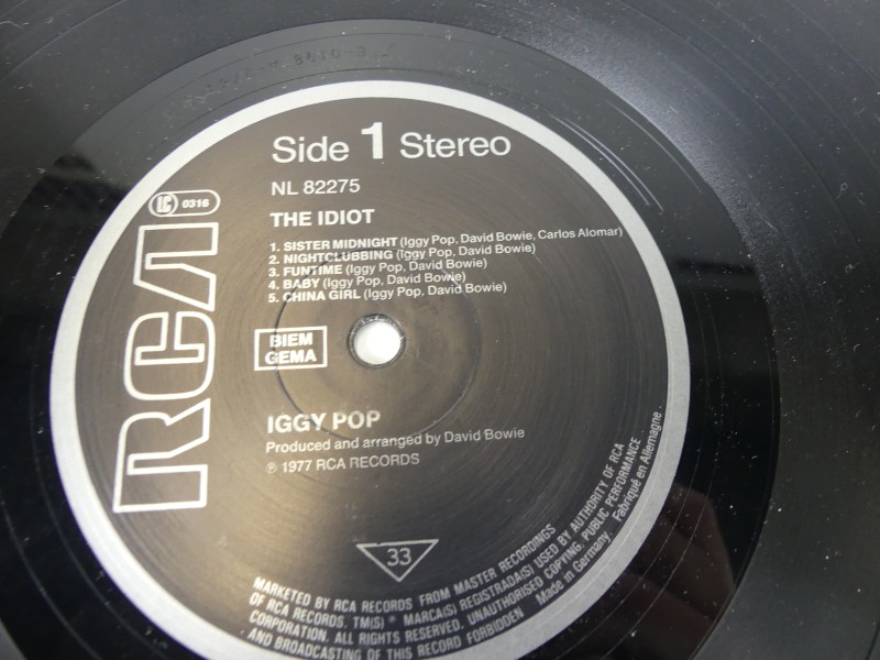 Iggy Pop – The Idiot, Vinyl 12'