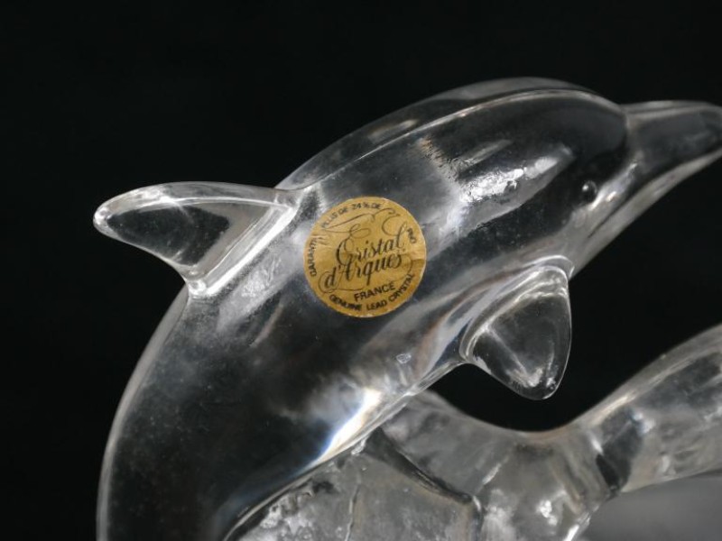 Cristal d'arques dolfijnen beeld
