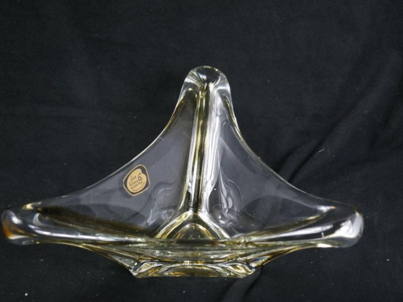Vintage schaal Lux Glass Façonné Main