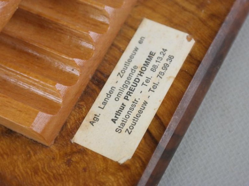 Vintage houten sigaretten doosje