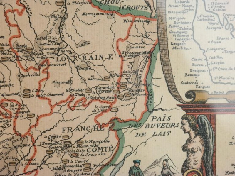 Oude map: kazen en wijngaarden