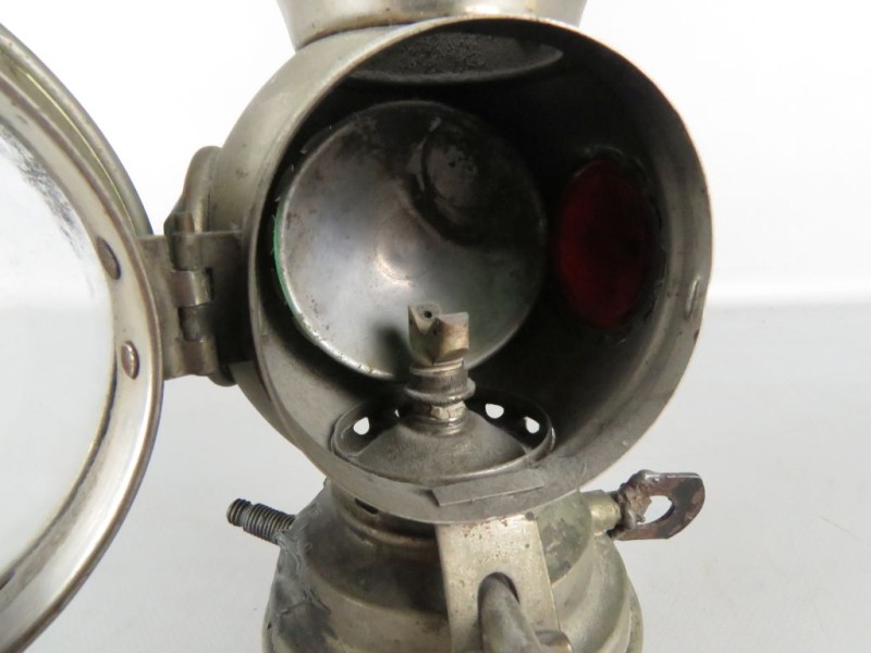 Antieke (motor)fiets carbidlamp Vitaphare “GH”