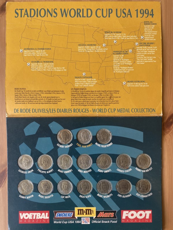 World Cup 1994 Medaille Collectie - De Rode Duivels
