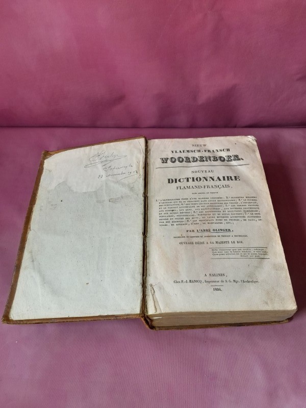 Antiek boek: Nieuw Vlaemsch-Fransch woordenboek - 1834