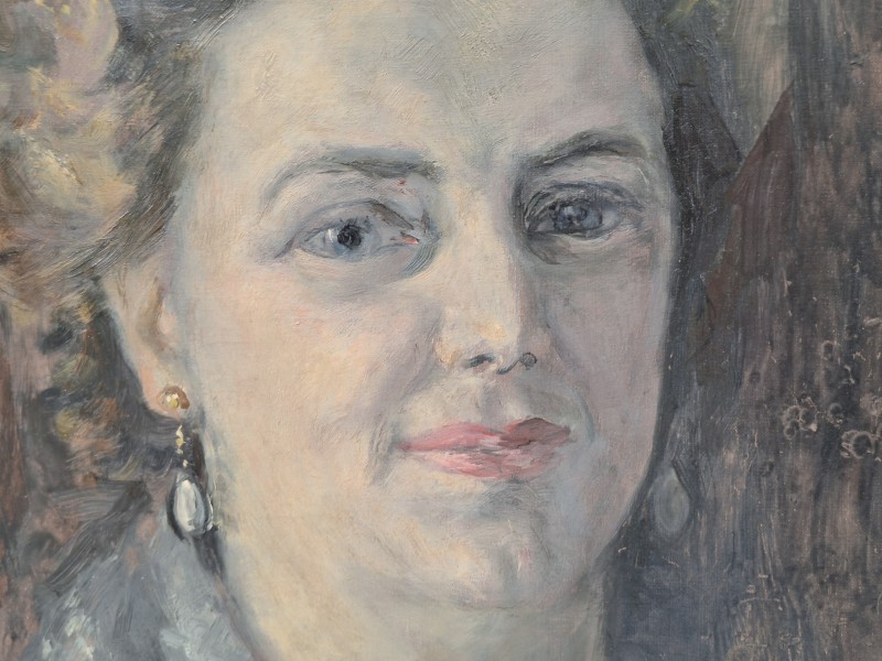 Portret van een statige dame - L.P. Moretti