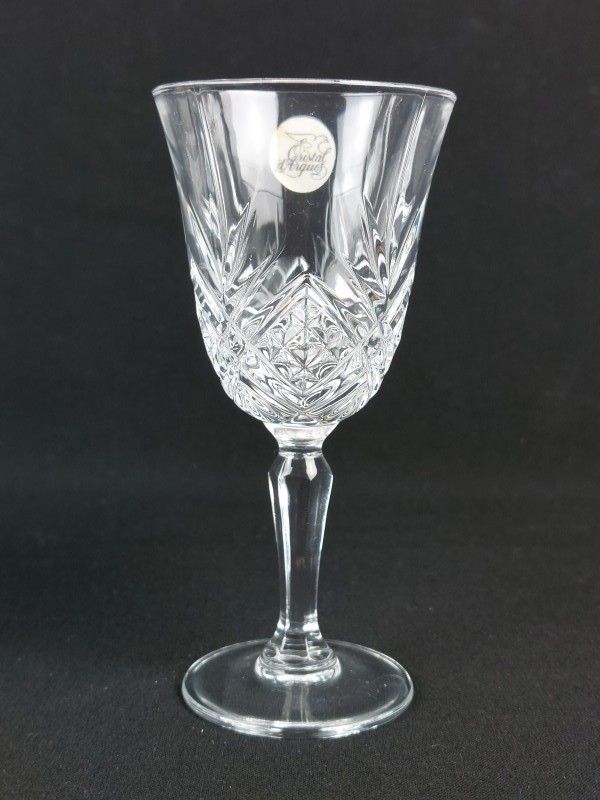 set van 6 cristal d'arc glaasjes