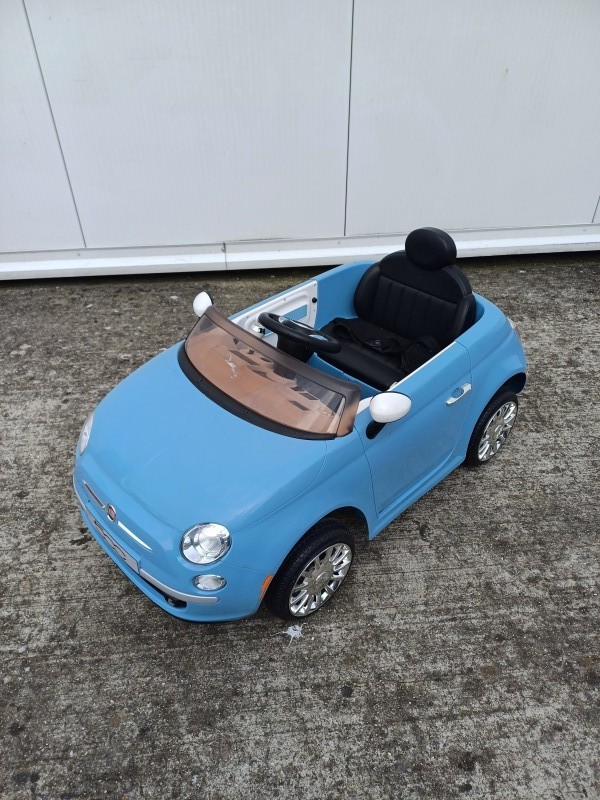 E-Car Fiat 500 Blauw