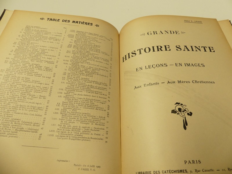 Antiquariaat - L. Jaud - ‎Grande Histoire Sainte en leçons et en images - 1909