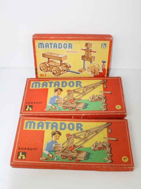 3 dozen vintage MATADOR constructie speelgoed