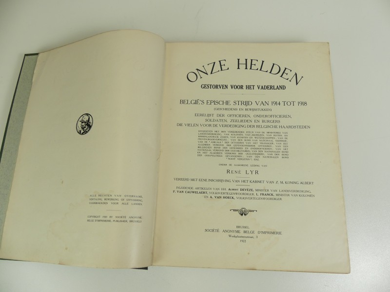 antiquariaat : Onze Helden - 1922 (1914-1918) - Rene Lyr