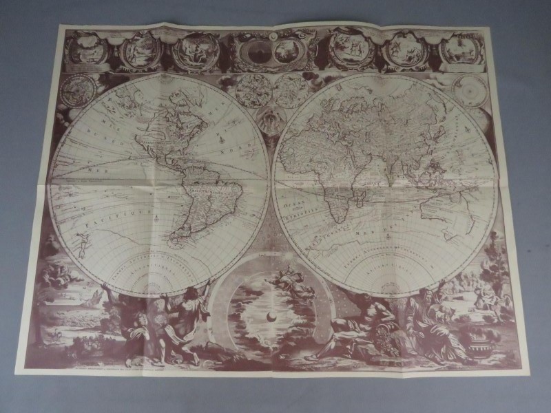 Vintage papieren oude-wereldkaart