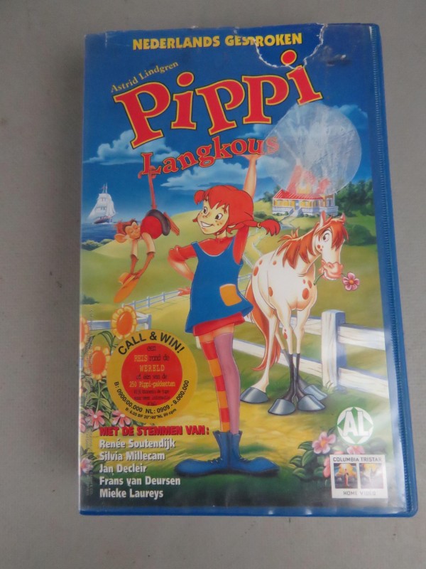 VHS video "Pippi Langkous" muzikale tekenfilm-versie