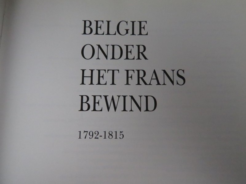 Boek België onder het Frans bewind