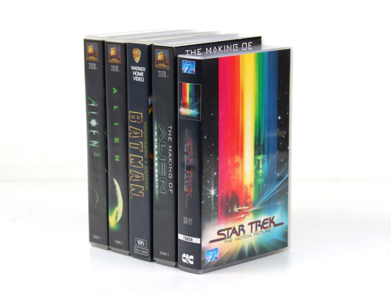 Lot van 5 VHS Cassettes