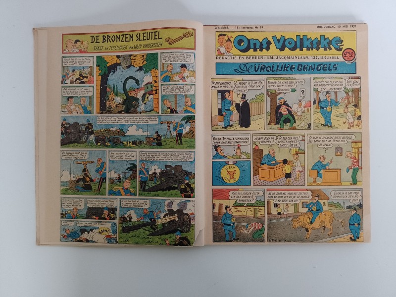 Vintage hardcover strip "Ons Volkske"