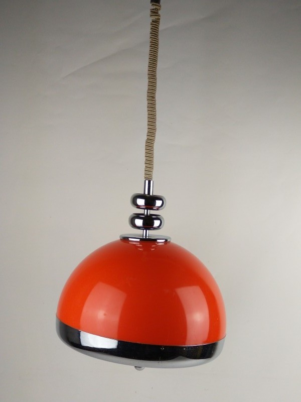 Retro oranje hanglamp