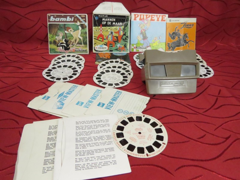 Viewmaster met cartoon fiches
