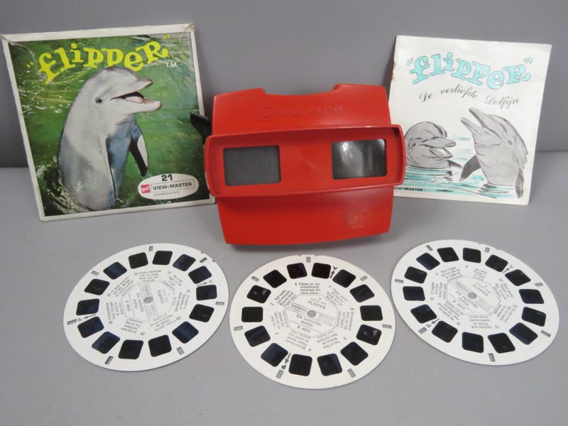 3D viewmaster met 2 fiches