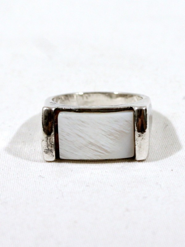 Zilveren Ring met Parelmoer