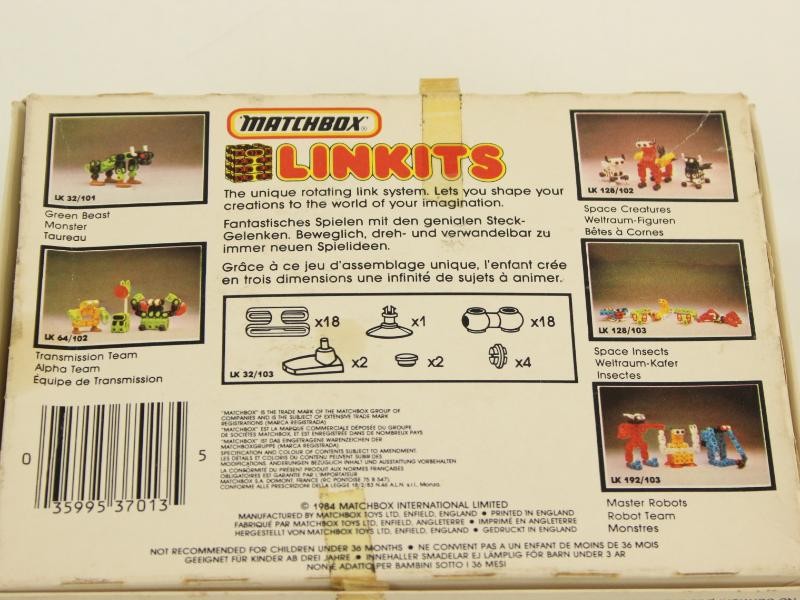 Vintage set van 4 Matchbox Linkits speelsets - 1984