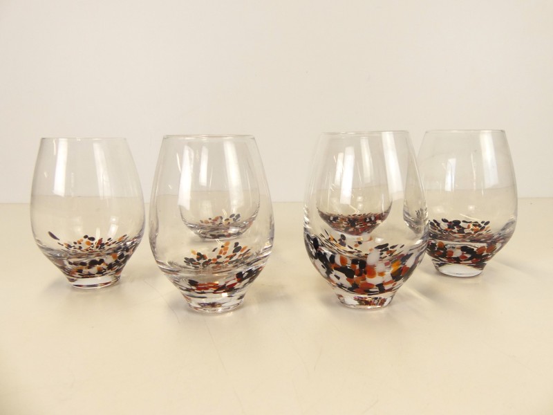 Lot vintage drinkglazen - Murano stijl