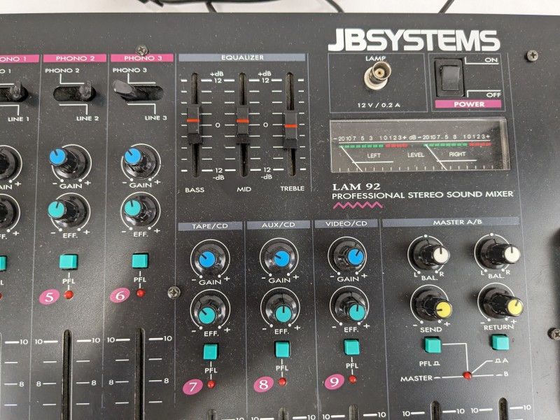 JBSystems LAM92 mengpaneel