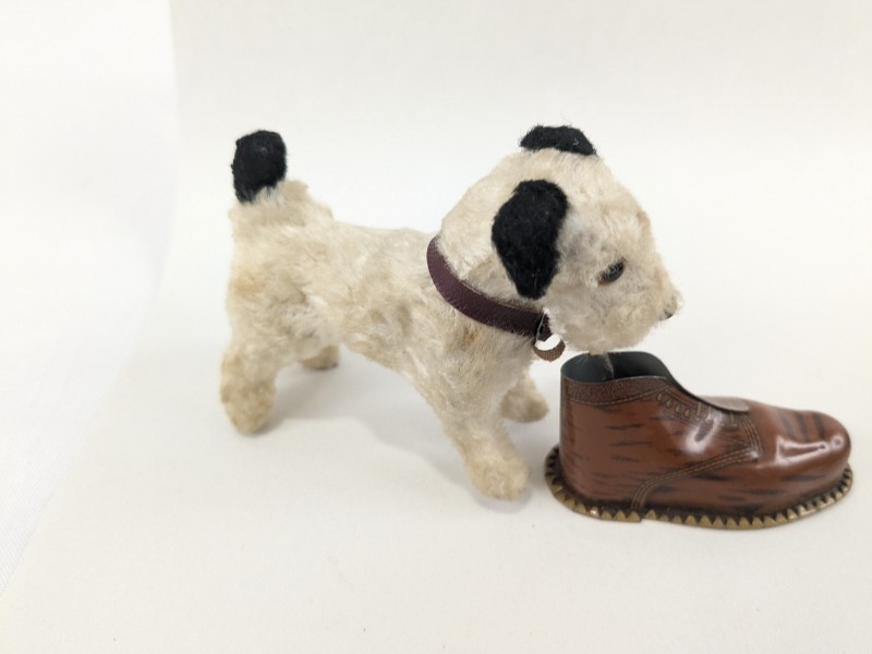 Schuco Turn-Maus 881 & Gescha Teddy dog shoe wind up