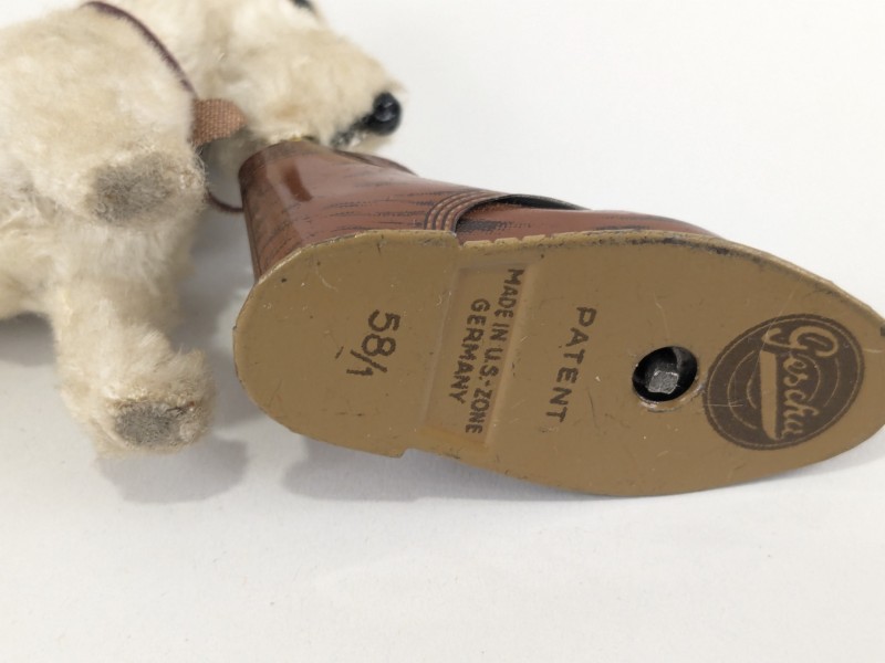 Schuco Turn-Maus 881 & Gescha Teddy dog shoe wind up