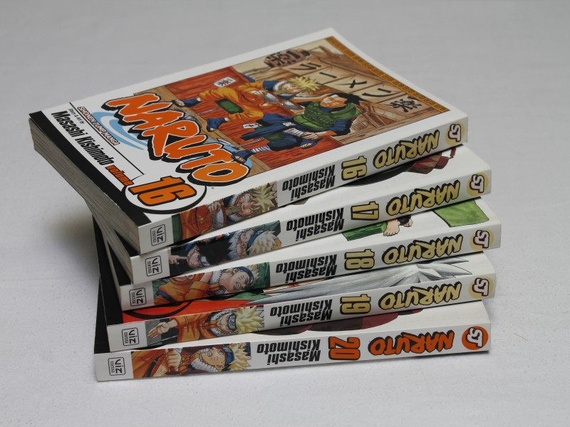 "Naruto"- Manga- Volume 16 t/m 20 by  Masashi Kishimoto (Art. 892)