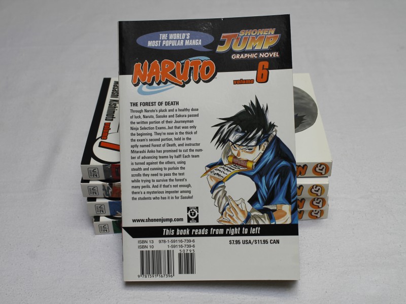 "Naruto"- Manga- Volume 6 t/m 10 by  Masashi Kishimoto (Art. 890)