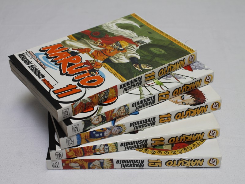 "Naruto"- Manga- Volume 11 t/m 15 by  Masashi Kishimoto (Art. 891)