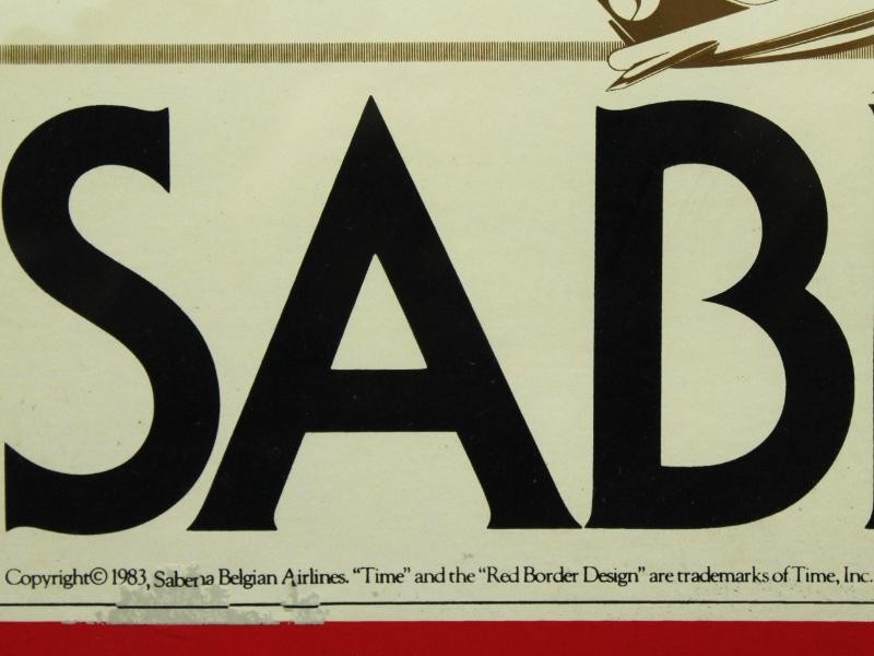 Poster voor 60-jarig jubileum 'Time Magazine' van Sabena (1983)
