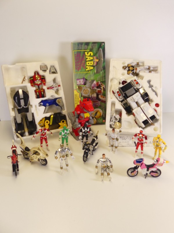 Origineel Power Rangers White Tigerzord + Red T-Rex Zord + Legacy Ninjazord +