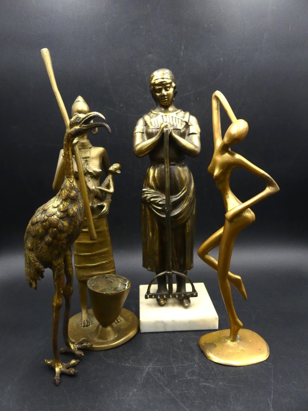 Lot vintage bronzen beeldjes