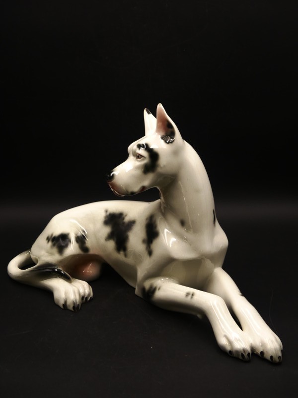 Vintage porselein Duitse Dog.