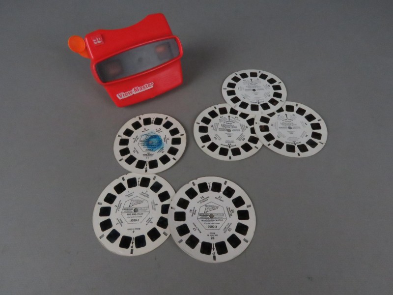 3D viewmaster met 2 series van fiches