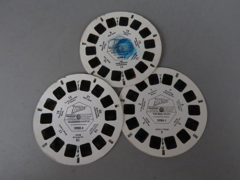 3D viewmaster met 2 series van fiches