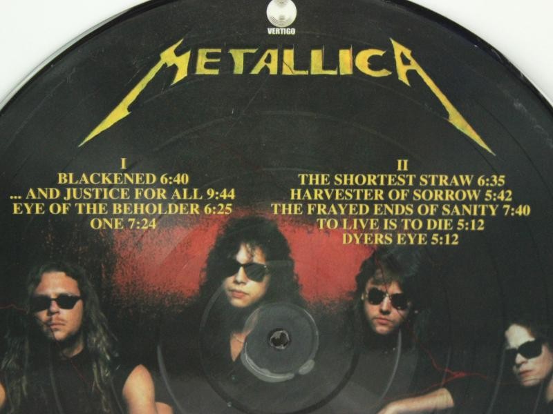 3 losse Metallica Picture Vinyl platen